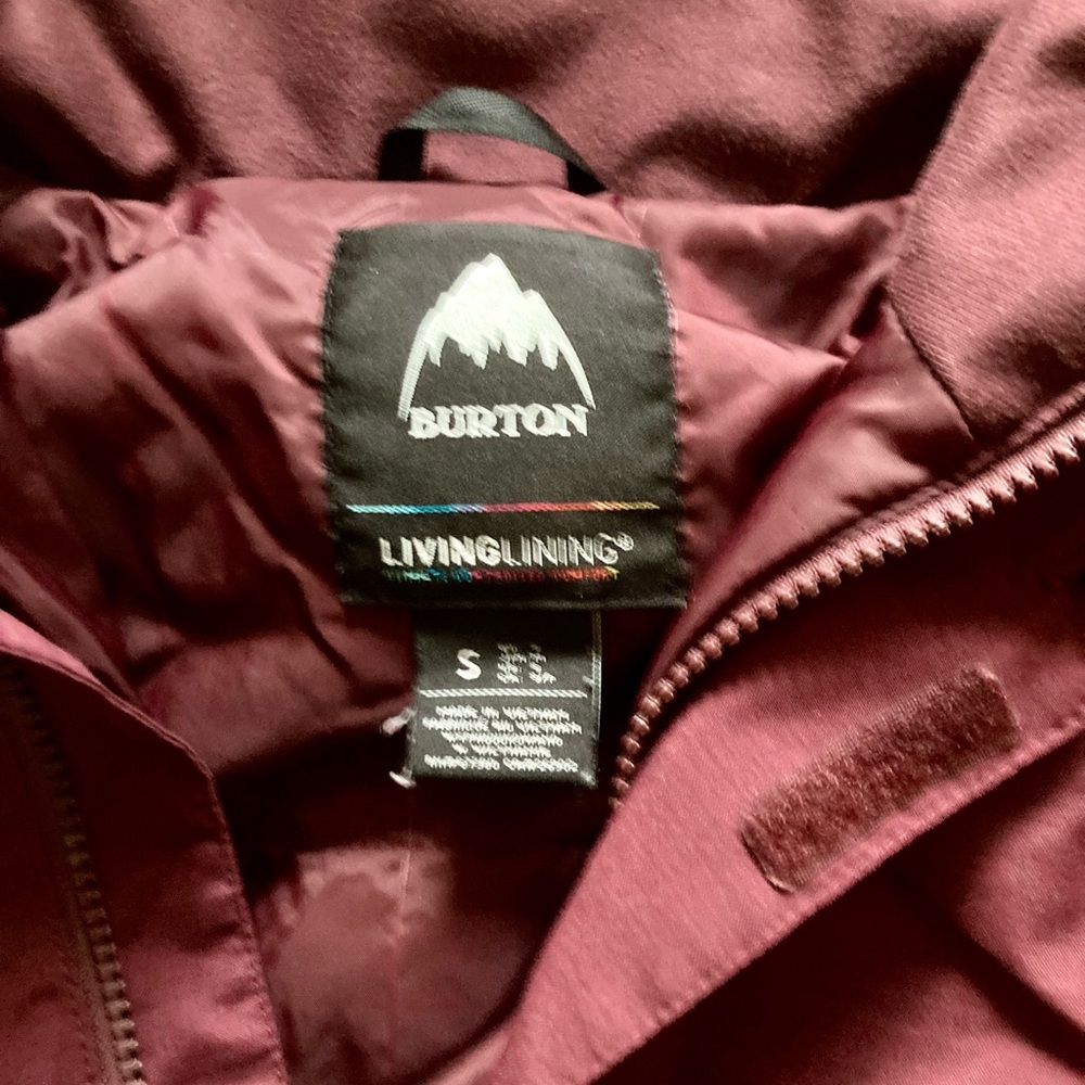 Burton Women's Maroon Ski Jacket - Picture 2 of 2